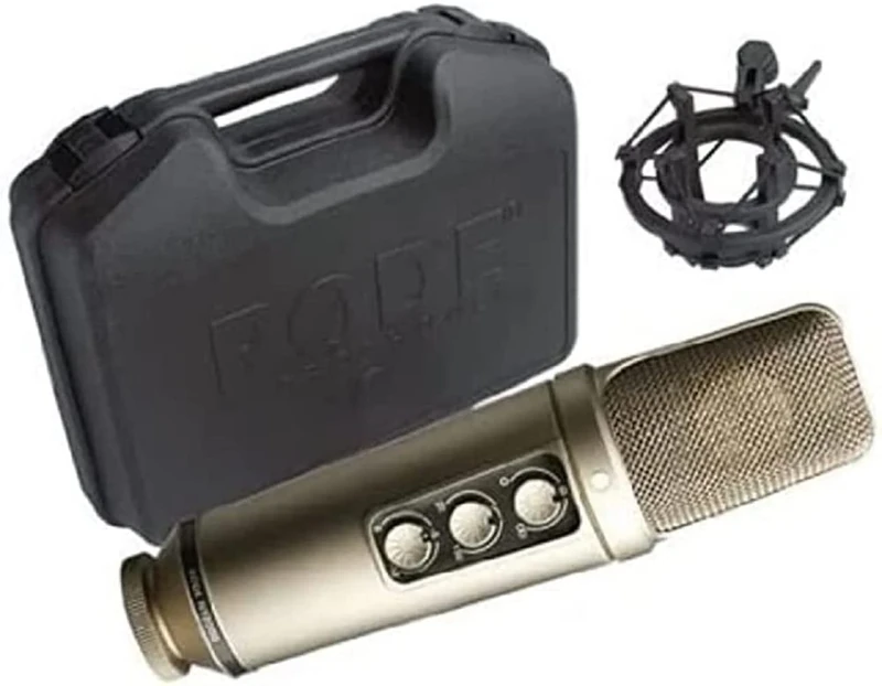 RØDE NT2000 Versatile Large-diaphragm Condenser Microphone with Infinitely Variable Polar Pattern, Pad and High-pass Filter for Vocal and Instrument Recording