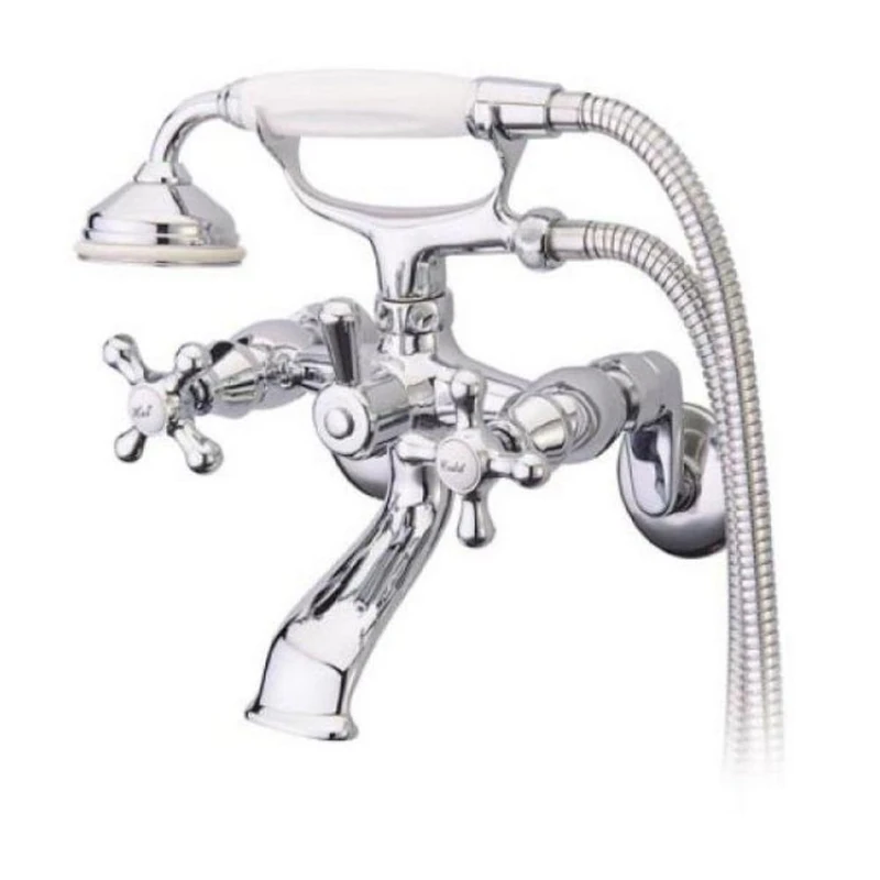 Kingston Brass KS266C Victoria 3-Inch to 9-Inch Wall Mount Tub and Shower Faucet, Polished Chrome
