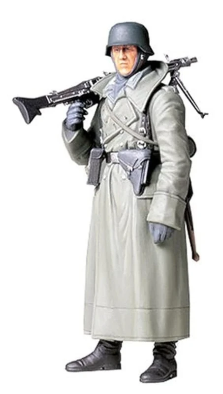 Tamiya 300036306 1:16 WWII Figure German Soldier with Coat and MG