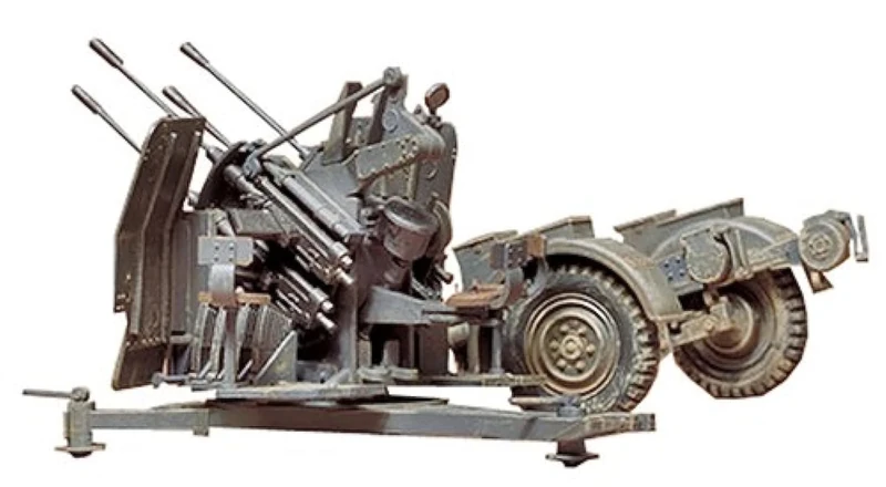 Tamiya German 20mm Flakvierling 38 MITSd.Ah52-1:35 Scale Military