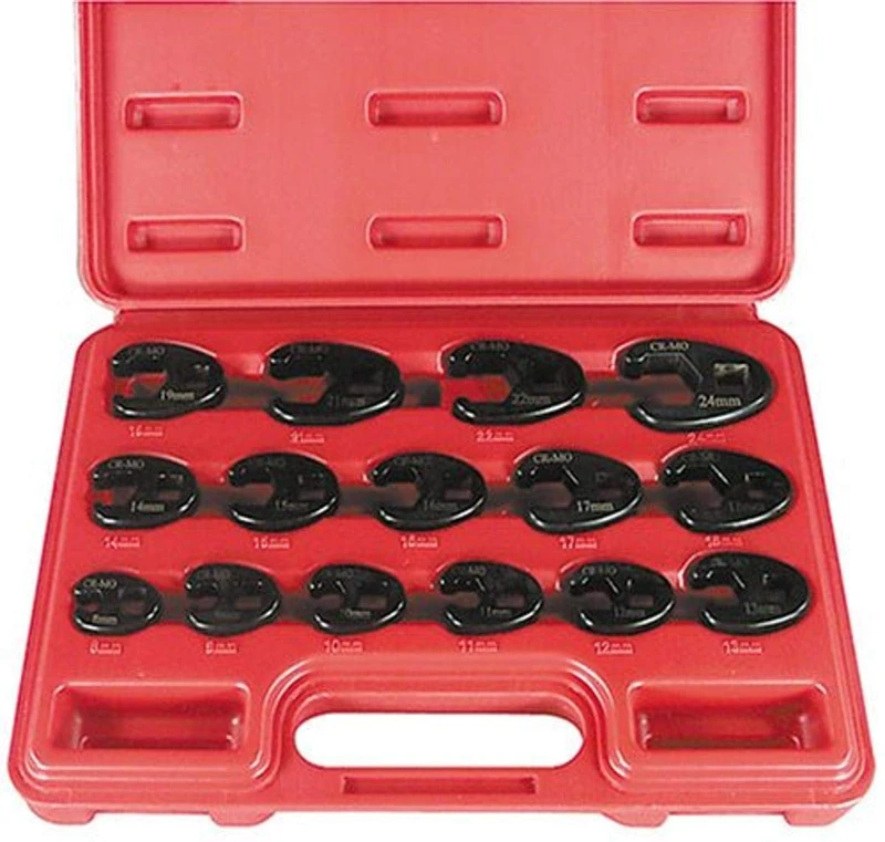 Astro 7115 Crowfoot Wrench Metric Set 15 PC - Image 1