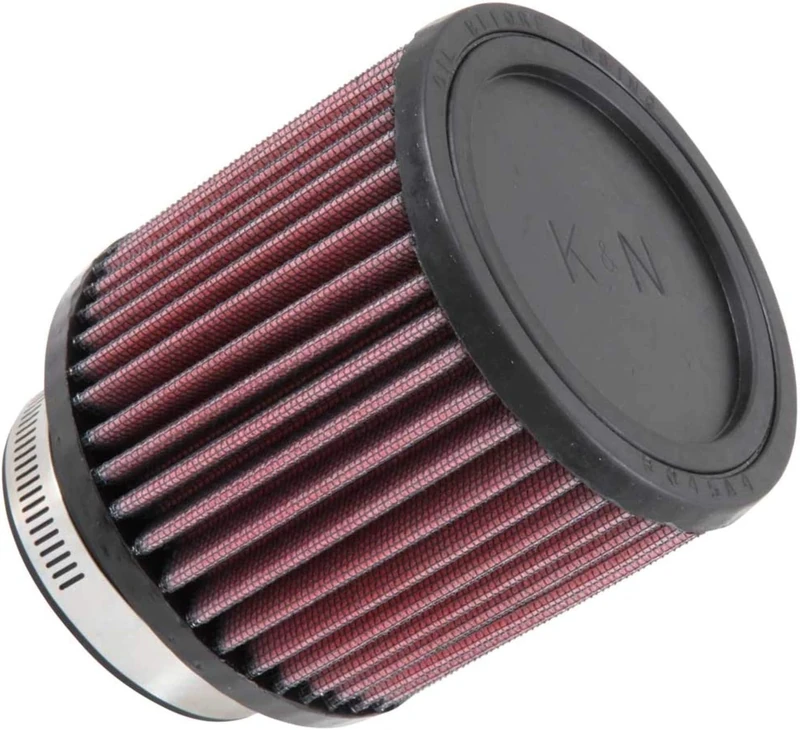 K&N Universal Clamp-On Air Intake Filter: High Performance, Premium, Washable, Replacement Air Filter: Flange Diameter: 3 In, Filter Height: 4 In, Flange Length: 1 In, Shape: Round, RB-0900 , Black