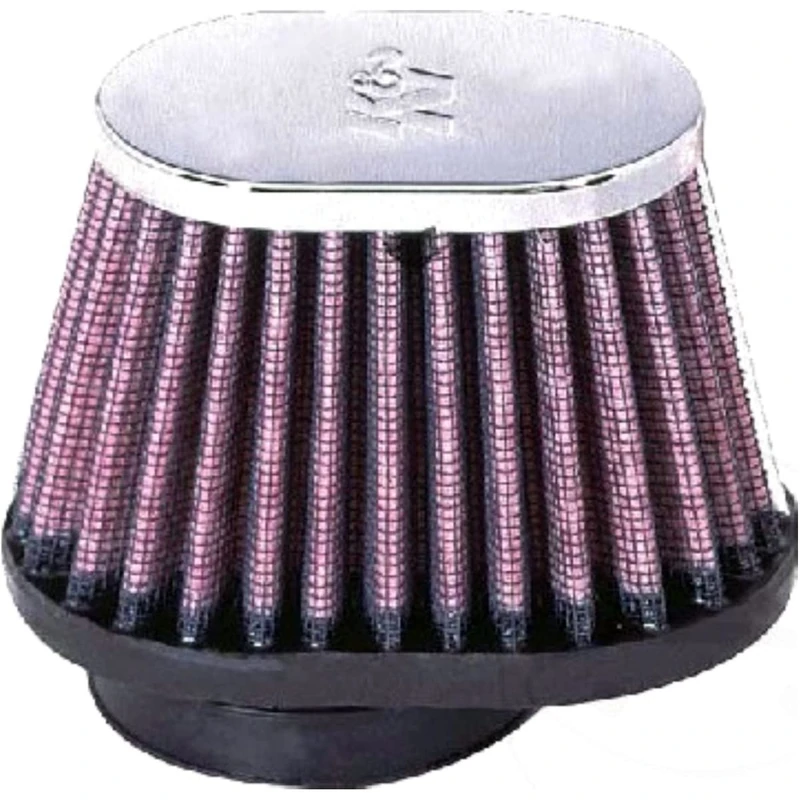 K&N Universal Clamp-On Air Filter: High Performance, Premium, Washable, Replacement Filter: Flange Diameter: 2 In, Filter Height: 2.75 In, Flange Length: 0.625 In, Shape: Oval Straight, RC-1820