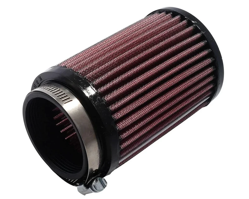 K&N Universal Clamp-On Air Filter: High Performance, Premium, Washable, Engine Filter: Flange Diameter: 2.4375 In, Filter Height: 5 In, Flange Length: 0.625 In, Shape: Round, RU-0810