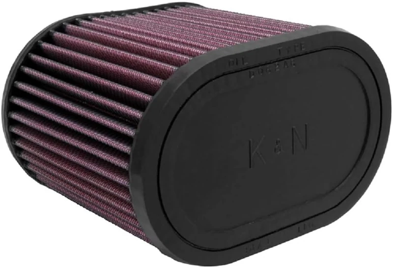 K&N Universal Clamp-On Air Filter: High Performance, Premium, Washable, Replacement Engine Filter: Flange Diameter: 2.75 In, Filter Height: 5 In, Flange Length: 0.625 In, Shape: Oval, RU-1500
