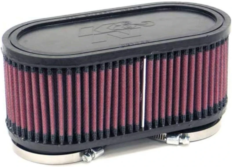 K&N Universal Clamp-On Air Filter: High Performance, Premium, Washable, Replacement Engine Filter: Flange Diameter: 2.375 In, Filter Height: 3 In, Flange Length: 0.625 In, Shape: Oval, RU-2970