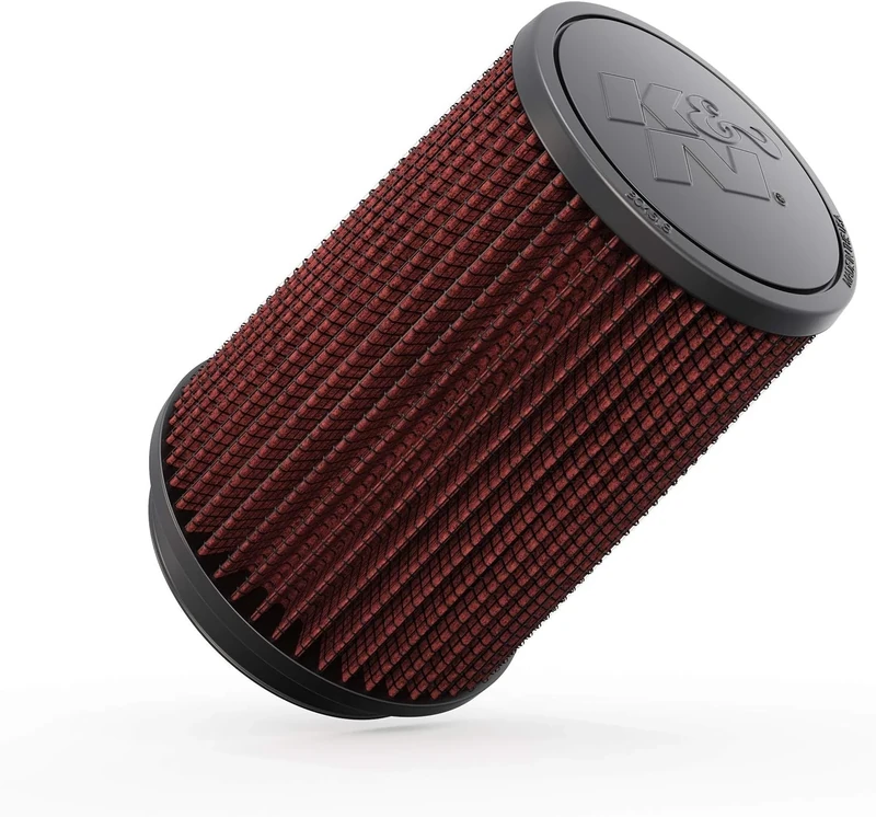 K&N Filters RU-2590 Car and Motorcycle Universal Rubber Filter, Black/Red