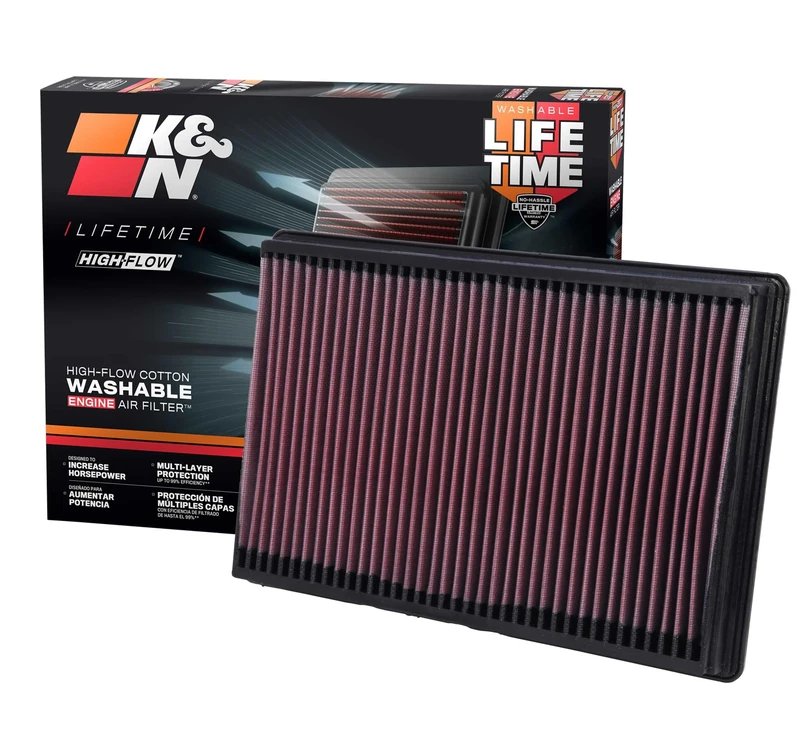 K&N 33-2247 Engine Air Filter: High Performance, Premium, Washable, Replacement Filter, Increased Performance, 2002-2019 (1500, 2500, 3500, 4500, 5500)