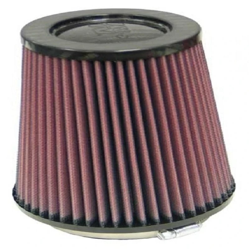 K&N Universal Air Filter - Carbon Fiber Top: High Performance, Premium, Replacement Filter: Flange Diameter: 4 In, Filter Height: 7 In, Flange Length: 0.625 In, Shape: Round Tapered, RP-4970