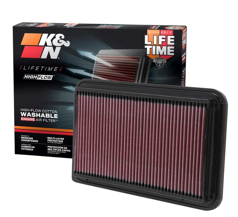 K&N Engine Air Filter: Reusable, Clean Every 75,000 Miles, Washable, Replacement Car Air Filter: Compatible 2001-2014 Toyota/Lexus (Kluger, Highlander, Camry, Sienna, Alphard, Solara, Wisdom) 33-2260