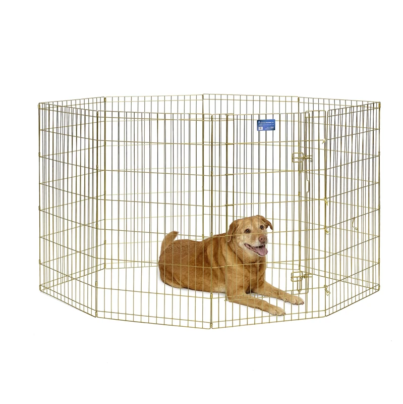 MidWest Exercise Pen with Door, 42-Inch, Gold