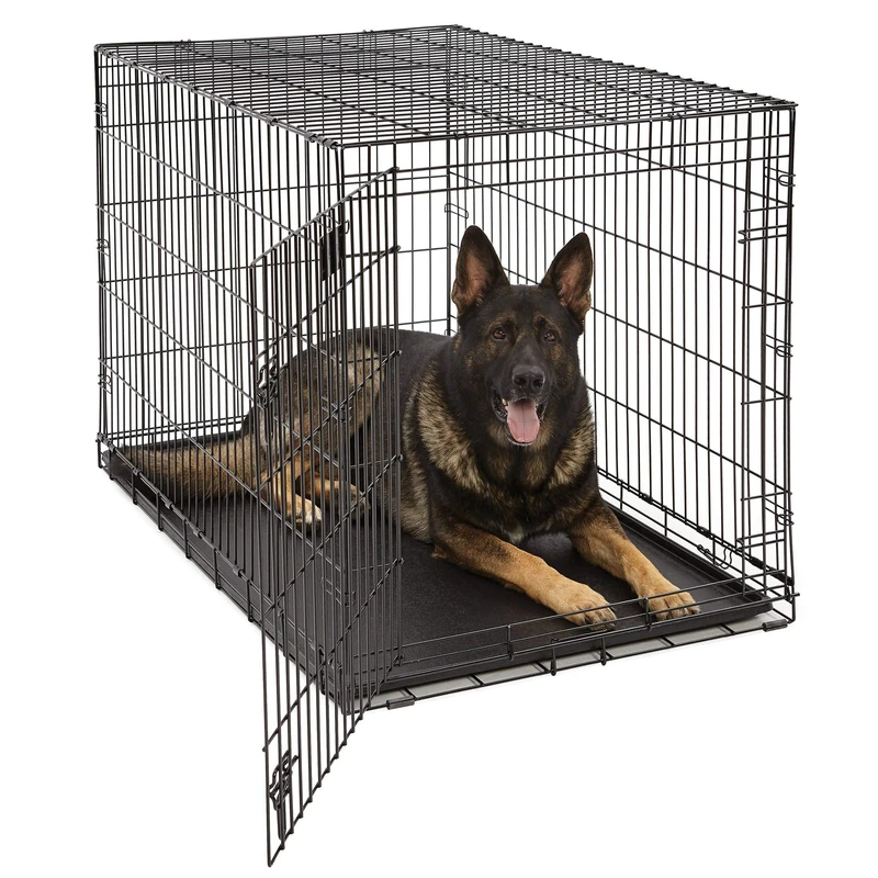 MidWest Life Stages Single-Door Folding Metal Dog Crate, 48 Inches by 30 Inches by 33 Inches