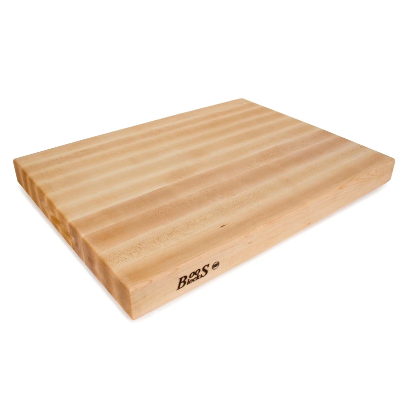Boos Block Pro Chef Series Extra Thick Butchers Block - North American Hard Maple Wood Chopping Board - Extra Large 24 x 18 x 2.25 Inches