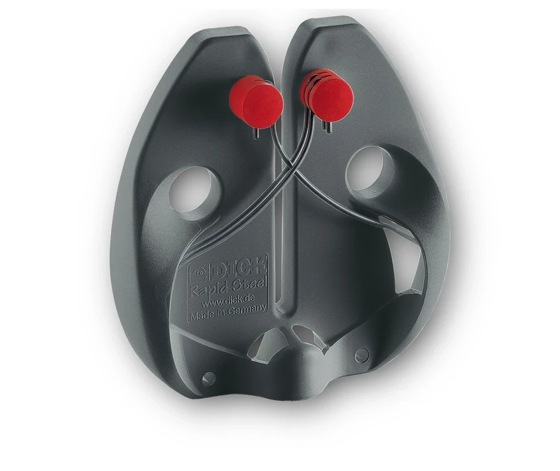 F. DICK Rapid Steel Action Knife Sharpener (Pull Through Sharpener, Stainless Steel Rods) 90091000, Without Stand Plate, Black, 20 cm