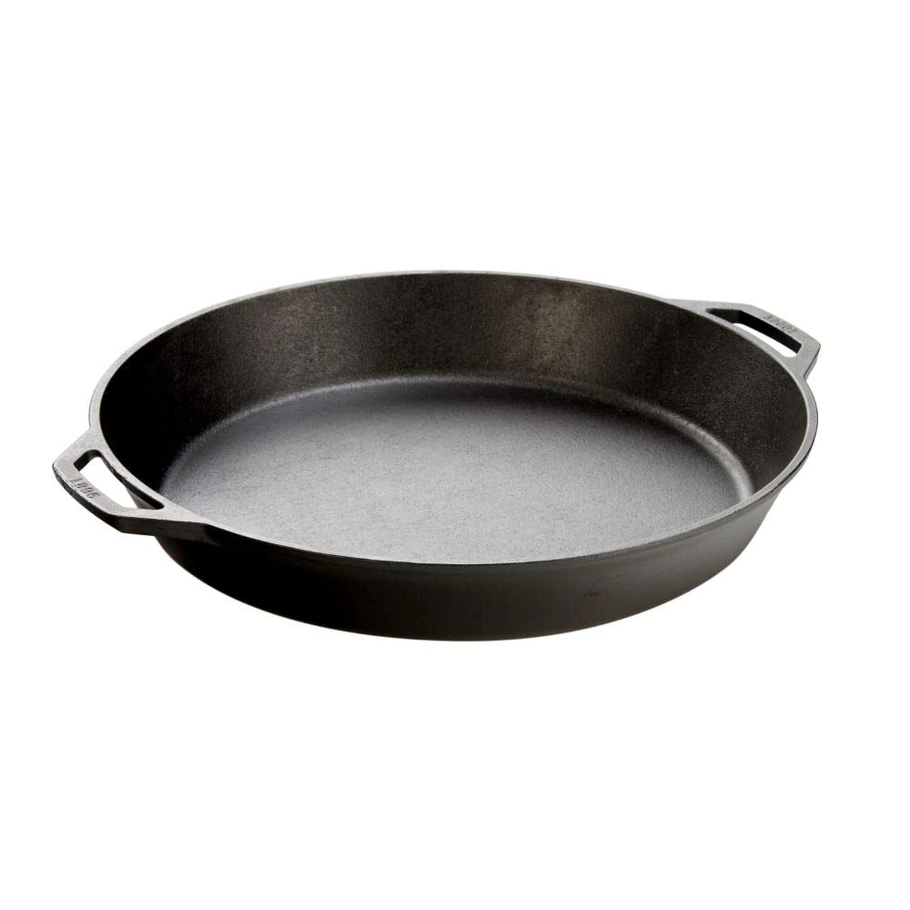 Lodge 43.18 cm / 17 inch Pre-Seasoned Cast Iron Round Skillet/Frying Pan