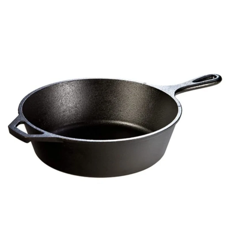 Lodge 10.25" 3L Pre-Seasoned Cast Iron Deep Round Skillet - 26 cm