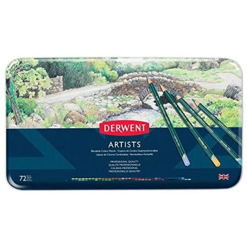 Derwent Artists Colouring Pencils, Drawing & Writing, Ideal For Blending & Layering, Set Of 72, Professional Quality, 32097