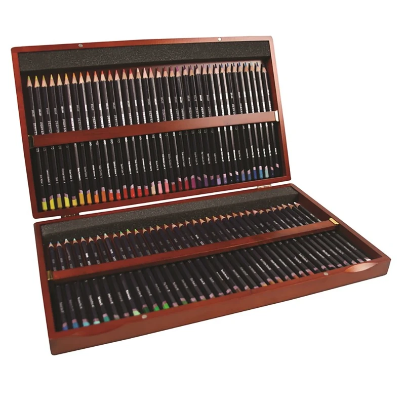Derwent Studio Colouring Pencils, Drawing & Colouring, Set Of 72 In A Wooden Gift Box, Ideal For Illustrating & Detailing, Professional Quality, 32199