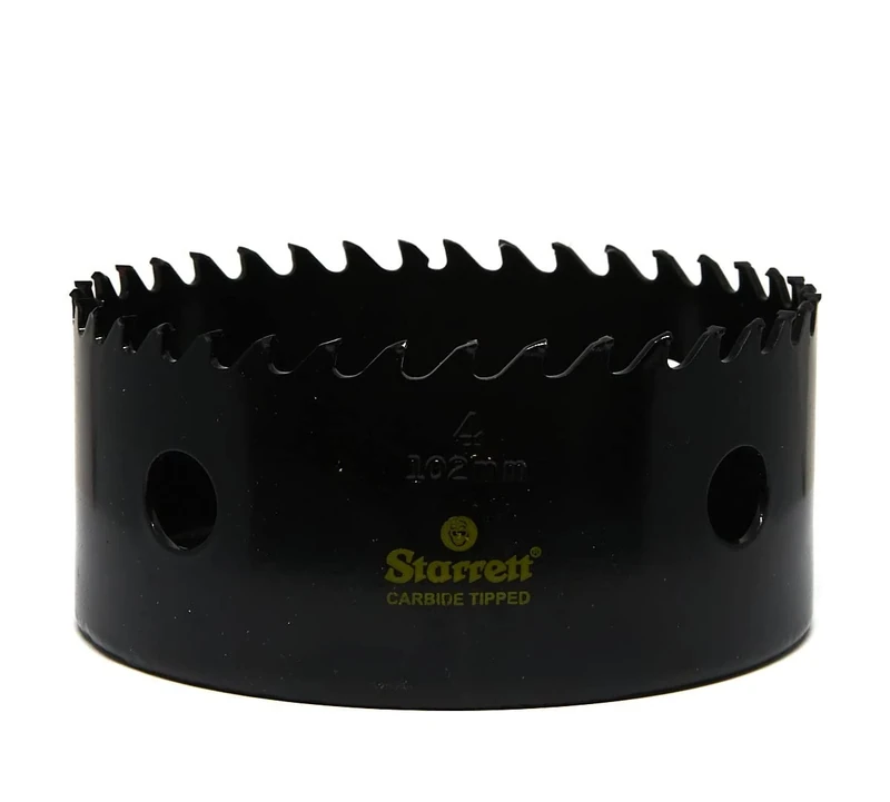 Starrett Tungsten Carbide Tipped Hole Saw - CT400 Deep Cut Holesaw Cutter - For Wood Suspended Flooring Reinforced Concrete & Fibreglass - 102MM