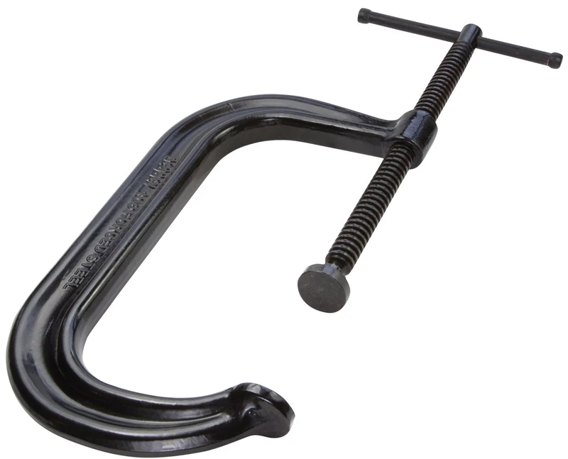 Bessey CDF412 12-Inch x 5-3/4-Inch Black Oxide Spindle Drop Forged C Clamp