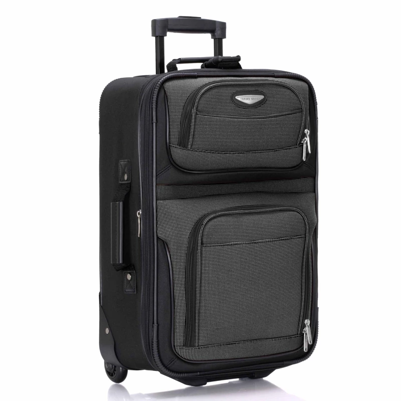 Travel Select Amsterdam Expandable Rolling Upright Luggage, Gray, 21" Carry-on, Amsterdam Expandable Softside Rolling Upright Luggage, Lightweight, 2 Wheels