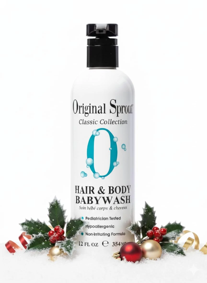 Kids Shampoo and Body Wash - Original Sprout Hair & Body Babywash - 2-in-1 Adults & Kids Bath Wash with Calendula, Rosemary, Arnica & Other Botanicals for Clean Hair & Supple Skin - 354ml