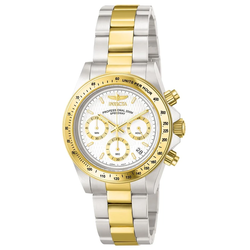 Invicta Speedway 9212 Men's Watch - Waterproof - Analogue - Quartz Movement - stainless steel with white dial - 39mm