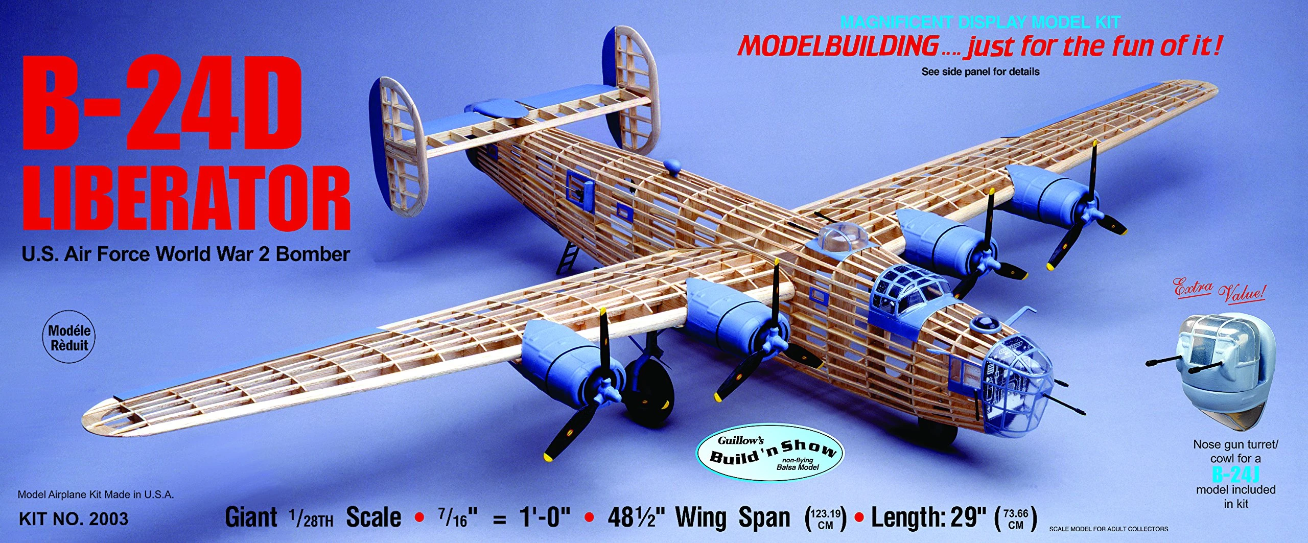 Guillow's Consolidated B-24D Liberator Model Kit