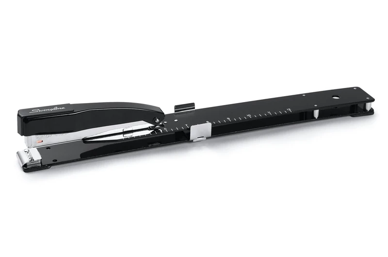 Swingline Long Reach Stapler, 20 Sheet Capacity, Jam Free, 12" Reach, Metal, Black (S7034121P)