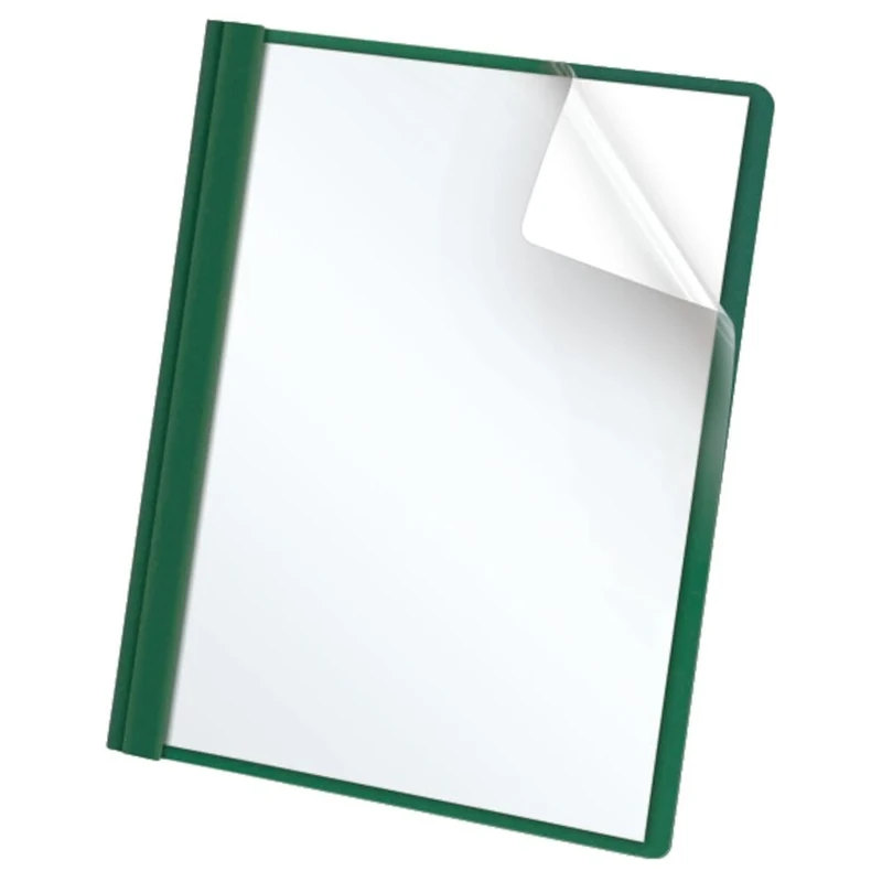 Oxford Clear Front Report Covers, Letter Size, Hunter Green, 25 per Box (55856)