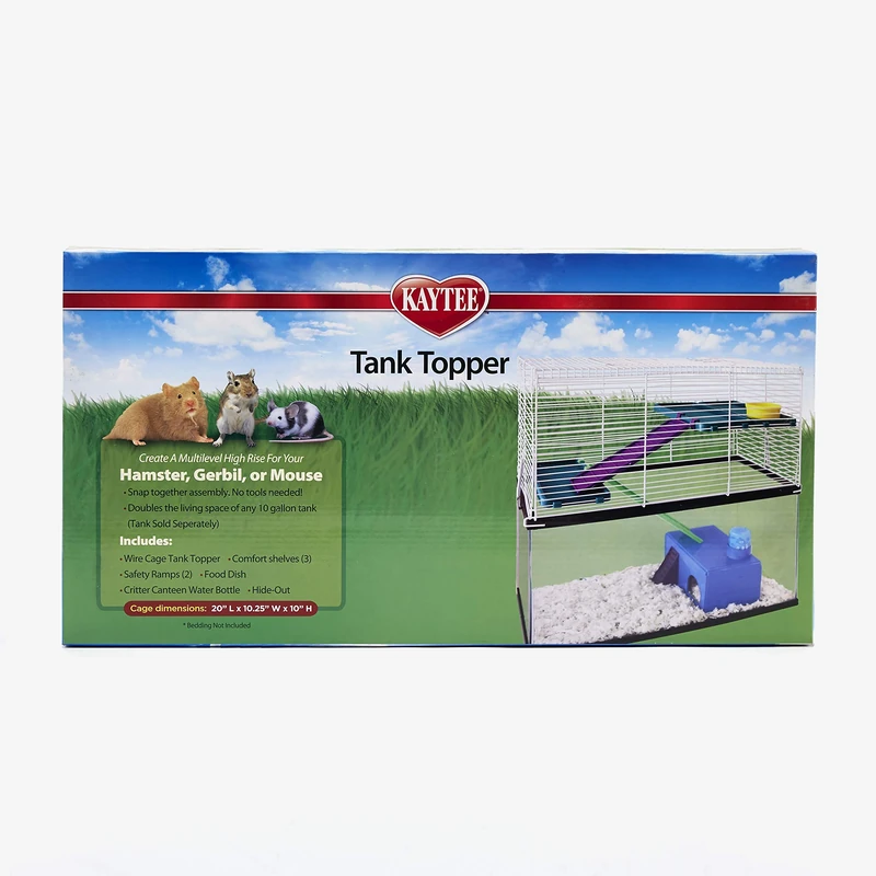 Kaytee 10 Gallon Aquarium Tank Topper Add On Habitat for Pet Gerbils, Hamsters or Mice