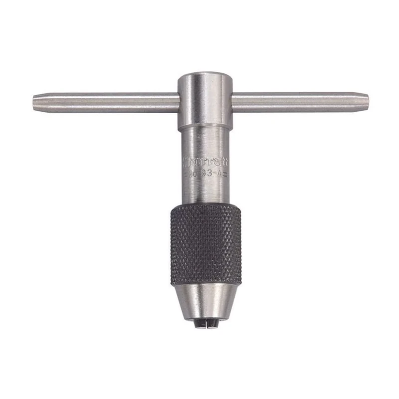 Starrett 93A T-Handle Tap Wrench, 1/16" - 3/16" Tap Size, 1/16" - 5/32" Square Shank Diameter, 2" Body Length