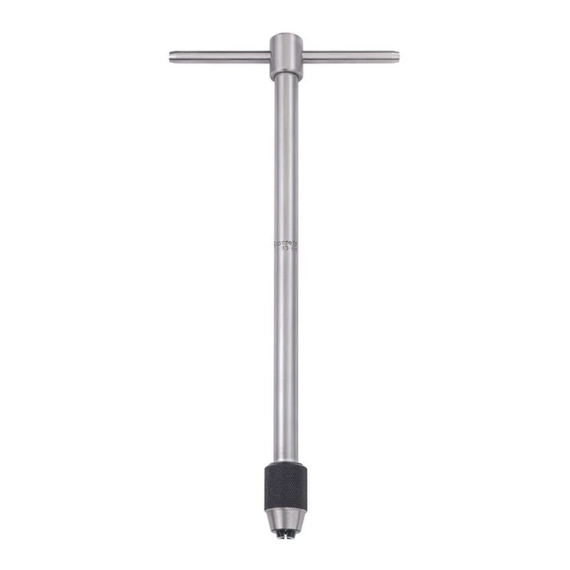 Starrett 93E T-Handle Tap Wrench, 7/32" - 7/16" Tap Size, 5/32" - 1/4" Square Shank Diameter, 10" Body Length