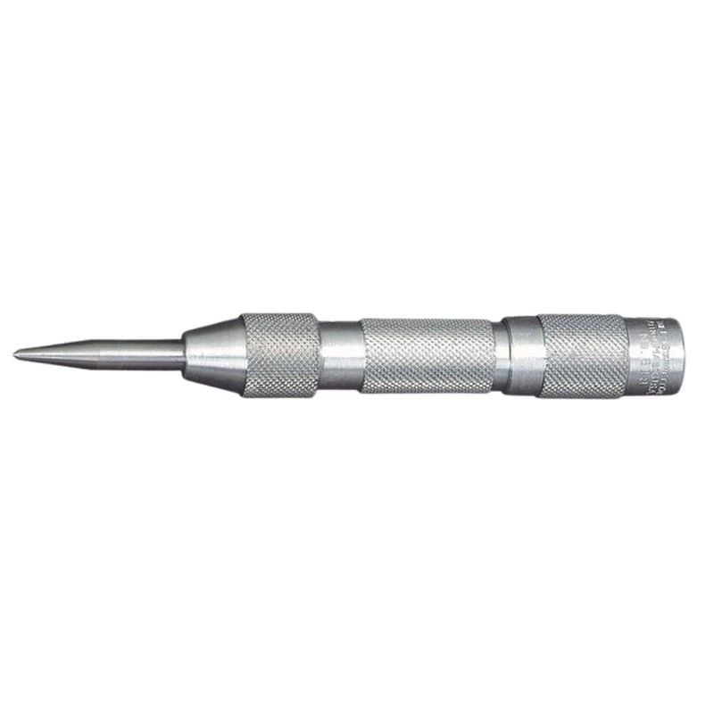 Starrett 818 Automatic Center Punch With Adjustable Stroke, 5" Length, 5/8" Diameter