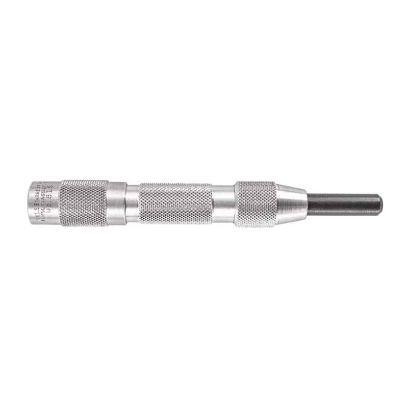 Starrett 819 Hinge-Locating Automatic Center Punch With Adjustable Stroke, 5" Length, 5/8" Diameter