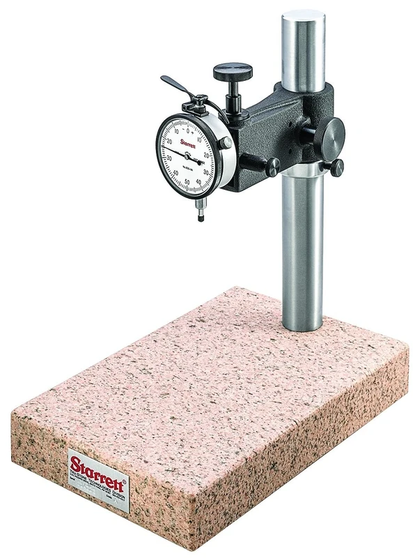 Starrett 653GJ Dial Comparator With Granite Base, 0-50-0 Dial Reading, 0-0.250" Range, 0.001" Graduation