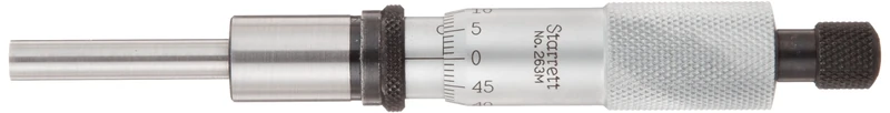 Starrett 263RL Micrometer Head, 0-1" Range, 0.001" Graduation, +/-0.0001" Accuracy, Ratchet Stop Thimble, Lock Nut