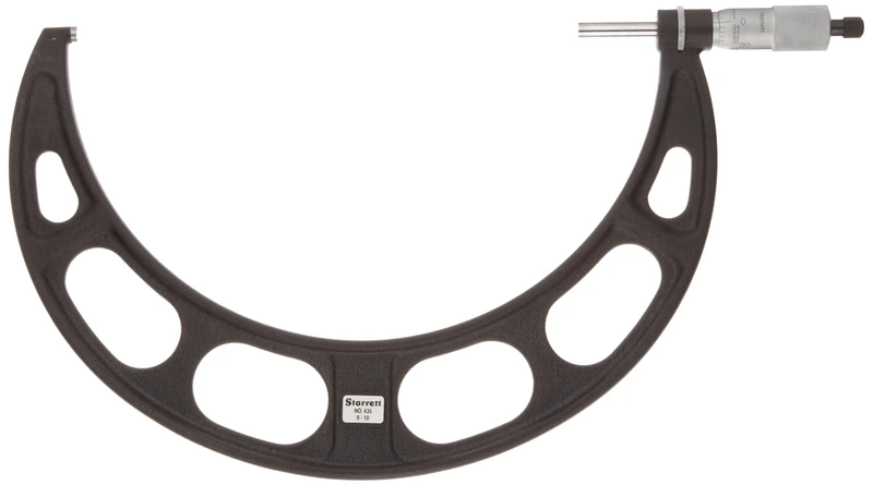 Starrett 436RL-7 Outside Micrometer, Ratchet Stop, Lock Nut, 6-7" Range, 0.001" Graduation, +/-0.0002" Accuracy