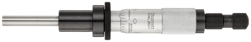 Starrett 262L Micrometer Head, Non-Rotating Spindle, 0-1" Range, 0.001" Graduation, +/-0.0001" Accuracy, Plain Thimble, Lock Nut