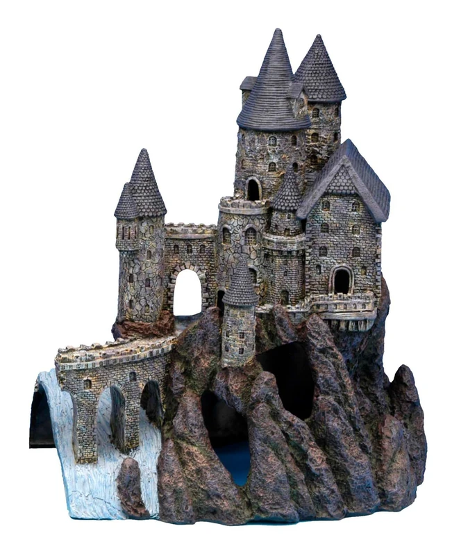 Penn-Plax Aquarium Decoration Castle Part B - Dark Brown