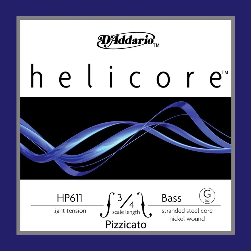 D'Addario Helicore 3/4 Scale Light Tension Pizzicato Bass Single G String