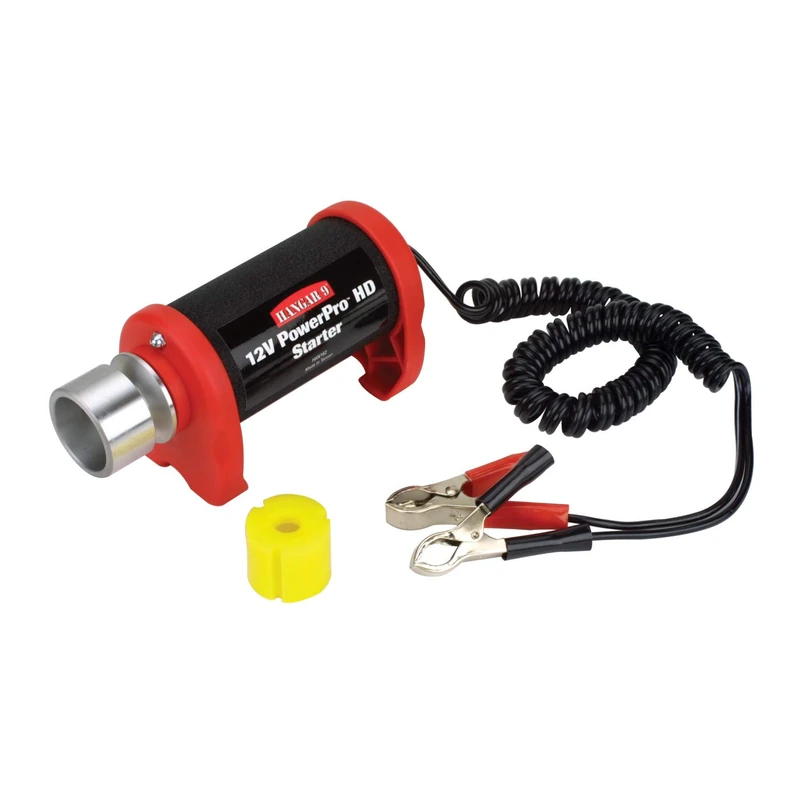 HANGAR 9 HAN162 PowerPro HD High Torque 12V Starter with Alligator Clips for RC Aircraft, Cars, Boats or Heli Engines, Red, S - Image 1