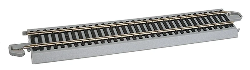 Bachmann 44581 Snap-Fit E-Z 9” Straight Track-Bulk (50 pcs) -Nickel Silver Rail with Gray Roadbed-HO Scale, M