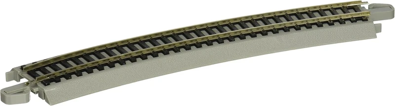 Bachmann 44583 Snap-Fit E-Z 22” Radius Curved Track-Bulk (50 pcs) -Nickel Silver Rail with Gray Roadbed-HO Scale