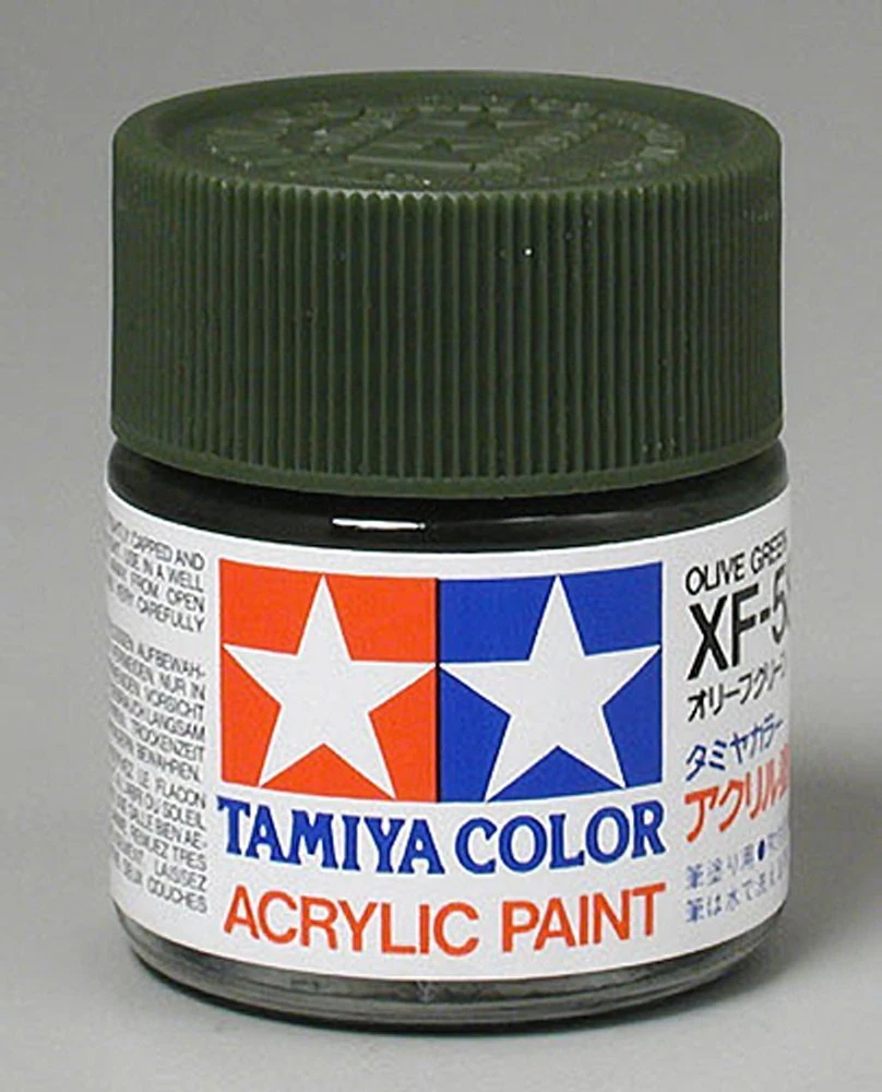 Tamiya Acrylic XF58, Flat Olive Green, 23ml Bottle