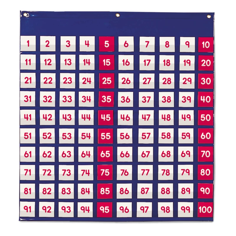 Learning Resources Hundred Pocket Chart with 120 Cards