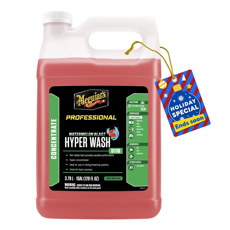 Meguiar's D11001 Detailer Hyper-Car Wash 3.79L highly concentrated car wash detergent for mixing and metering systems