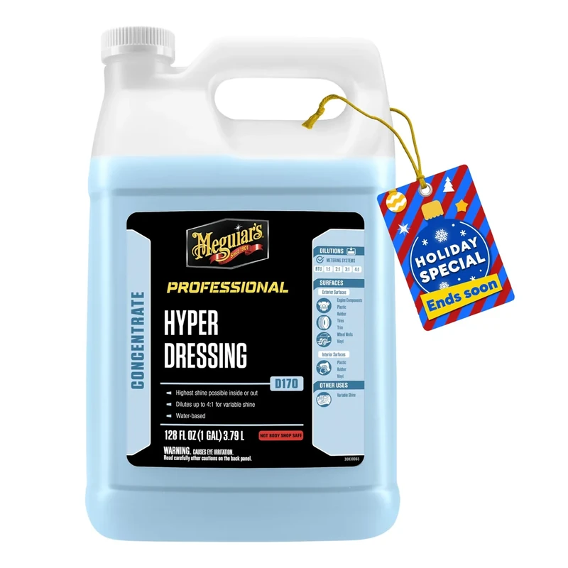 Meguiar's D17001 Detailer Hyper Dressing 3.79L for all interior and exterior trim, plastic, vinyl and rubber surfaces