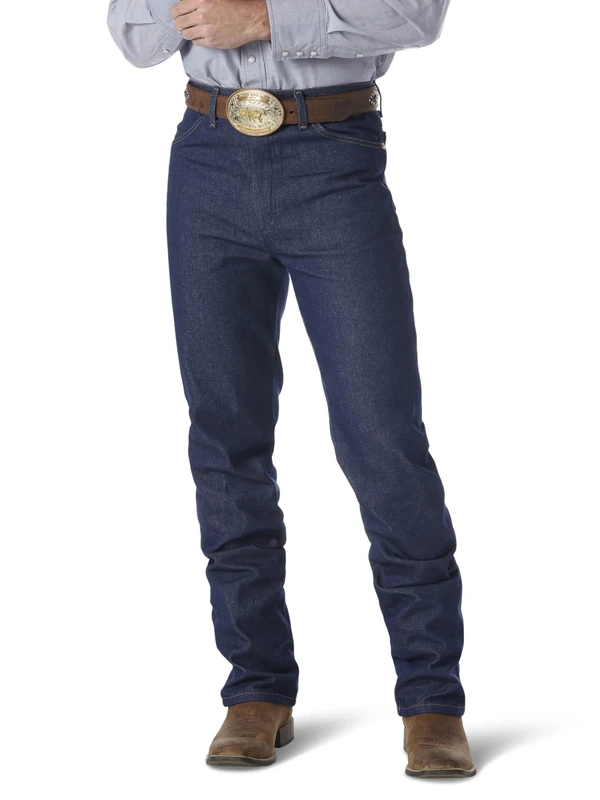 Wrangler Men's Cowboy Cut Slim Fit Jean Jeans, Rigid Indigo, 30W / 36L