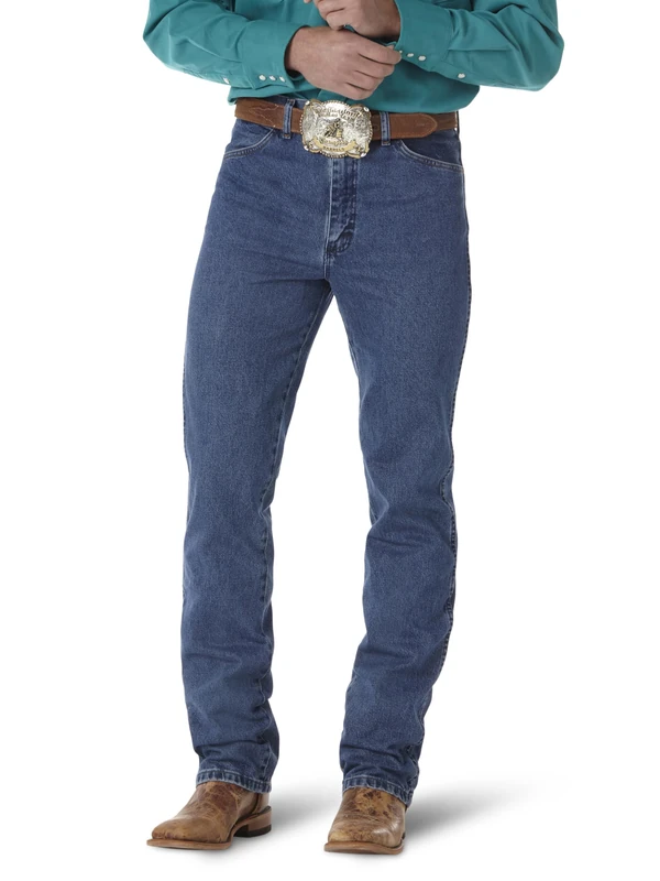 Wrangler Men's 0936 Cowboy Cut Slim Fit Jean, Stonewashed, 27W x 32L - Image 1